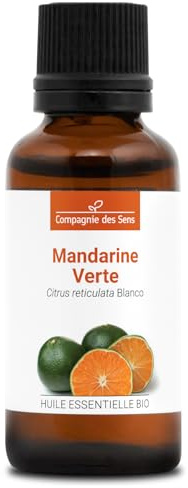 MANDARINE VERTE BIO - 30mL - Huile Essentielle de Qualité Premium - 100% Pure, Naturelle, Garantie ChromaCert - Chémotypée et Intégrale - La Compagnie des Sens