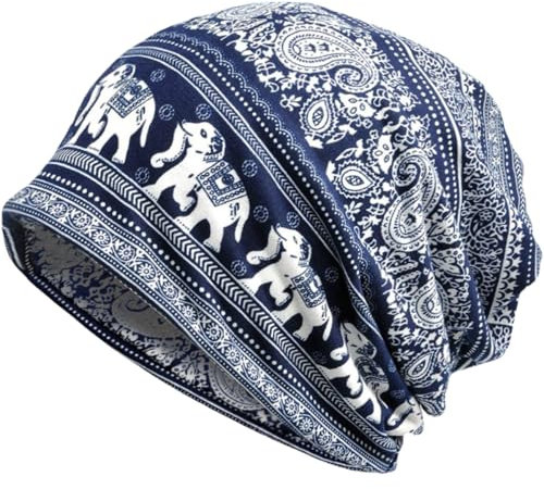 Mütze Damen Herren, Slouch Beanie Mütze Weich Laufende Beanie Mütze Baumwolle, Dünne Schlafmütze Turban Chemo Kopfbedeckung für Haarausfall, Leichte Atmungsaktiv Chemo Mütze Jersey Longbeanie Cap