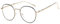 Metall Frame Retro Glasrahmen-Ebenenspiegel Dekobrille Klassisches Rund Rahmen Glasses Klare Linse Brille