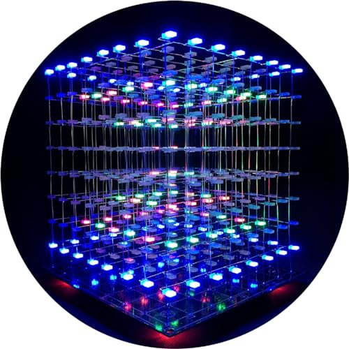 iCubeSmart LED Licht Cube Kit 3D Led Cube 8x8x8 with DIY Kit Elektronische Kit für schulpädagogisches Labor