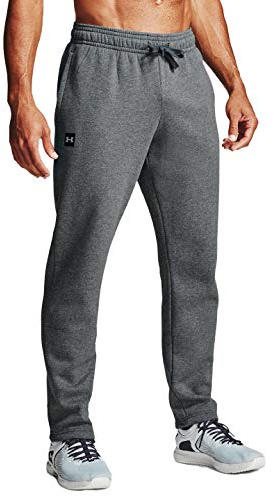 Under Armour Men's Rival Fleece Pants, Pitch Gray Light Heather (012)/Onyx White, 4X-Large