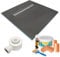 900 x 900 x 30mm - Linear Wetroom Shower Tray with Waste & Tanking Kit (900 x 900 x 30mm, Tile On)