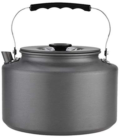 Cabilock Camping Pfeifender Wasserkessel 2L Aluminium Wasserkocher Induktion Teekessel Outdoor Teekocher mit Hitzebeständigem Griff Kochgeschirr für BBQ Angeln Gas Herd Gasherd
