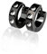 BlackAmazement 2er Set 316L Edelstahl Klapp Creolen Ohrringe Yin Yang Symbol Tajitu Silber Schwarz Damen Herren (Schwarz)