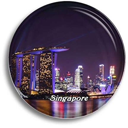 Fridge Magnet Singapore Gardens by the Bay Singapore Glass Magnets for Refrigerator Souvenirs Cute Crystal Magnet Decor for Whiteboard Office Home Gift
