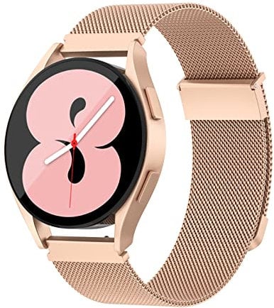 Tuocal Magnetisches Edelstahl Armband Kompatibel Mit Samsung Galaxy Watch 7 40mm 44mm, 20mm Metall Armbänder für Galaxy 6 5 4 / 6 Classic 43mm 47mm / 5 Pro 45mm Damen Herren