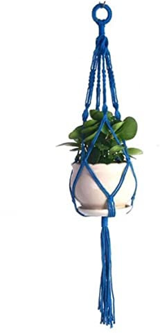 Macrame Plant Hanger, Indoor Hanging Planter Basket Handmade Woven Rope Flower Pot Crochet Plant Holder Stand for Home Decor