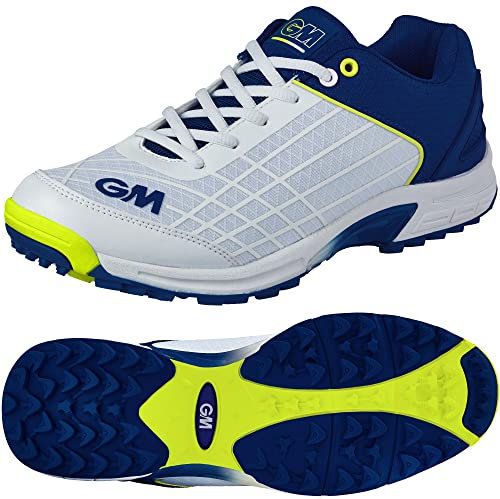 Gunn & Moore GM Rubber Cricket Shoe | Original All Rounder | Arch Support | Two-Tone TPU Outsole | Blue | Size UK 12 EU 47 Approx Foot Length 296 mm