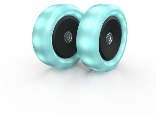 BERG NEXO WHEELS Lights Mint | Stylisches Design | NEXO Roller Zubehör | NEXO LED-Vorderräder für Sicherheit im Dunkeln | Langlebig & Umweltfreundlich | Ohne Batterie