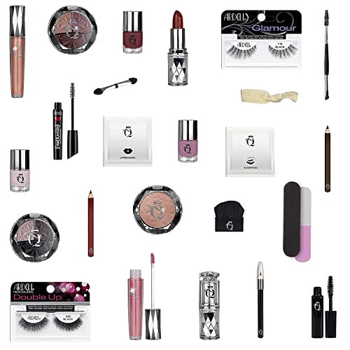 Kosmetikset, Make up- Schminke- und Geschenkbox m. 22 Beautyprodukten (Lidschatten, Rouge, Lippenstift, Nagellack u.v.m) von SHOPPING QUEEN + 2 x Wimpern von ARDELL- Limitierte Edition
