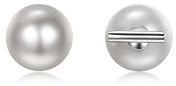 Echte 925 Sterling Silber Sweet Stick Synthetische Perle Ohrstecker Für Frauen Kinder Baby Mädchen Kinder Schmuck