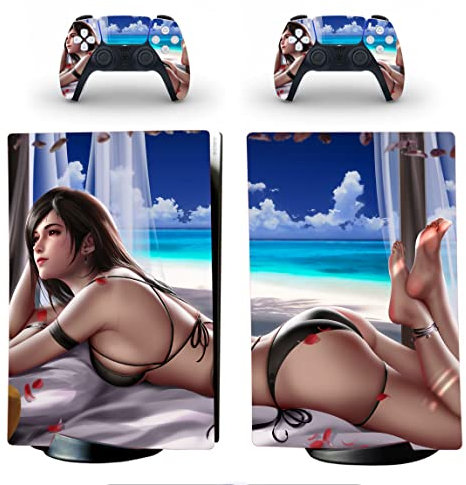 Vanknight Autocollant pour manette de console de PS5 - Motif : fille - Pour console et manettes de PS5