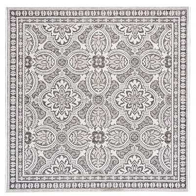 In- & Outdoor Teppich Quadrat - Summer Oriental Grau - 250x250 cm | Wetterfest - Synthetik, Polypropylen - Garten / Terrasse - Terrasse teppich - Outdoor rug