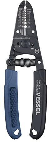 VESSEL Wire Stripper with Screw Cutter 3500E-5 (2.6, 2.0, 1.6, 1.2, 1.0, 0.9, 0.65mm)