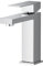 Warmiehomy Chrome Basin Taps Mixer Bathroom Sink Taps Single Lever Hot and Cold Water Sink Taps with UK Standard Hoses,Square