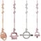CLDY Baby Spielzeug Schnullerkette Silikon Cup Catcher, BPA-frei Sicherheitsgurte für Spielzeug, Trinkbecher Halteriemen für Kinderwagen Hochstuhl Autositz, Babytrage/Autositz 4 Stück