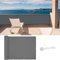 LOVE STORY Écran de Confidentialité pour Balcon 80x300cm avec Tissu HDPE,（Anthracite） Couverture de Balcon pour l'ombre, Écran Protecteur de Clôture avec œillets, Protection UV pour Jardin Extérieur