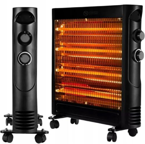 NEO TOOLS Chauffage de stationnement infrarouge à quartz Chauffage infrarouge Garantie du fabricant Radiateur en quelques minutes à la température de fonctionnement Chauffage (600 W/1200 W)