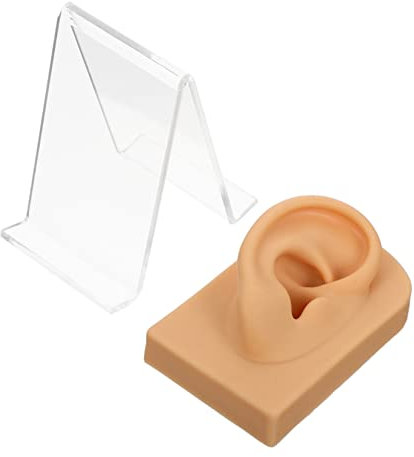 POPETPOP 3 Sets Jewelry Display Essential Portable Silicone Ear Model Decorative Earring Holder for Home and Store Use