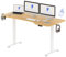 FLEXISPOT Elektrisch Höhenverstellbarer Schreibtisch 160 x 75 cm - mit Haken/Flaschenhalter - Memory-Handsteuerung - Sitz-Stehpult für Büro & Home-Office (weiß, ahorn Gestell)