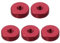 HOBBYIN Tuerca moleteada plana – M5 x 16 mm x 5 mm, tuercas de ajuste de aleación de aluminio, 5 piezas (rojo)