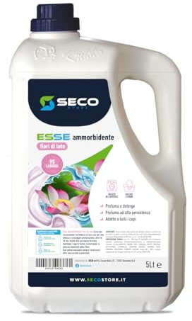 SECOSTORE - ESSE AMMORBIDENTE FIORI DI LOTO - Ammorbidente liquido per lavatrice - 6 taniche da 5 litri.