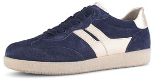 Gabor Damen Low-Top Sneaker, Frauen Halbschuhe,Best Fitting,Strassenschuhe,Freizeitschuhe,Turnschuhe,Laufschuhe,Marine/Sand/Puder,43 EU / 9 UK