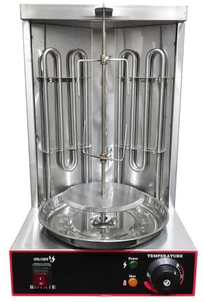 Kebab-Maschine, 2 Brenner, Grilltisch, Gyroskopisch, Elektrogrill, Donner Grill, 3000 W, 3 kW, für Restaurant, Kantine, Fast Food