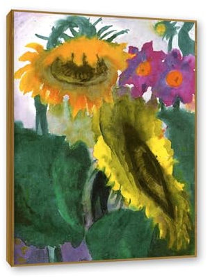 RYLJCZ Abstrakte Berühmte Nolde Gemälde. Poster und Kunstdrucke E. Nolde.(Full Bloom) Reproduktion auf Leinwand. Deko Bild für Wohnzimmer 55x77cm(21.6x30.3in) Rahmenlos