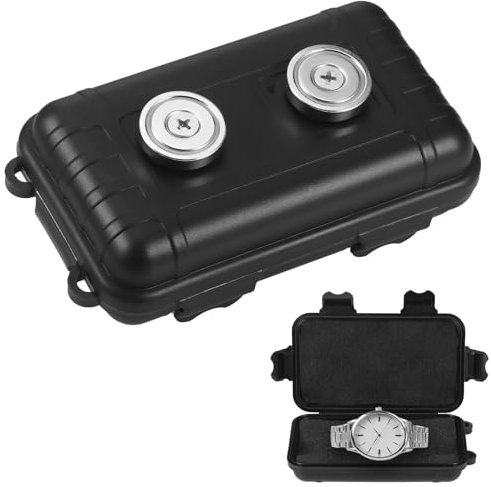 Huiguli Caja Magnética para Llaves, Soporte Magnético para Llaves Debajo del Coche, Ocultador de Llaves Magnético Resistente al Agua para al Aire Libre