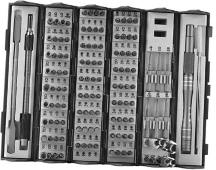 LOVIVER Precision Screwdriver Set 128 in 1, Roll up Cylinder Organizer Case Sturdy Portable Professional for Jewelry, Camera, Phone