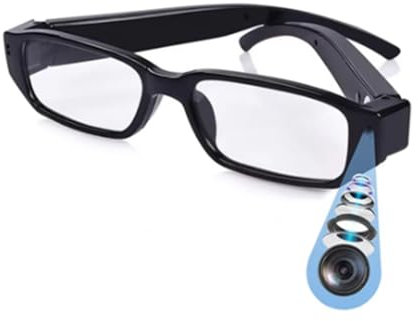 HOTAPEPU 1080P HD Mini Camera Smart Glasses Driving Bike Portable VCR Camera Glasses Sports Camera Glasses Conference Process, Driving