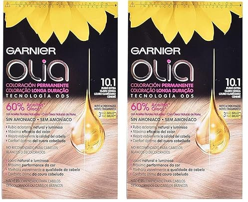 Garnier Olia Coloración Permanente 10.1- Rubio Extra Claro Tinte, 1 Unidad (Paquete de 2)