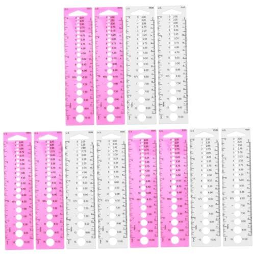 Operitacx 3 Sätze Häkel Messlineal Stricknadel Messwerkzeug Web Messwerkzeug Nähen Häkel Messlineal Stricknadel Lineal Strick Messnadeln Messen 4 Stück * 3