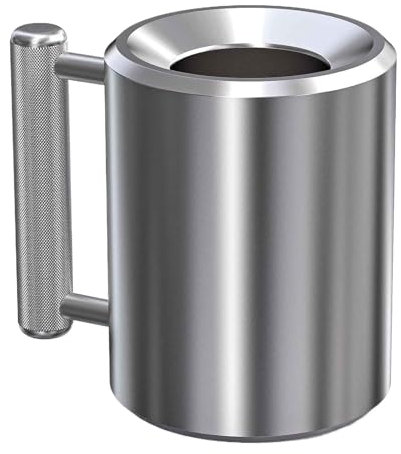 Mughe Heavy - Sports Sports Mug by Dumbbell | Reusable Heavy Coffee Cup, Metal Bottle Ergonomic Multipurpose Metal Portable Design Fun Durabble for Sports and Training