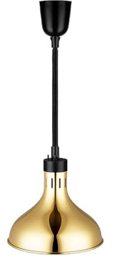 Lampe Chauffante Suspendue Réglable Or - 275W - Hauteur Ajustable - Maintien au Chaud - Cuisine Pro