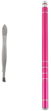 Professionelles Haargravurstift für Bart- und Augenbrauen-Styling, Edelstahl-Design-Werkzeug mit rutschfestem Grip, umfasst Klingen, Pinzetten und Gehäuse