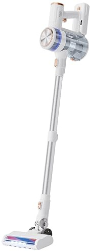 Adler Akku Staubsauger kabellos & beutellos | Stielstaubsauger mit starker 25kPa Leistung | HEPA 13 Filter für Allergiker | LED-Display, Wandhalterung & Zubehör für Hartböden, Teppich & Tierhaare