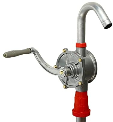 32mm Manual Hand Pump Heavy Drum Rotary New Oil Fuel Barrel Heavy Duty Pump Diesel Fuel Oil Gas Transfer Tool for House Cleaning, Boat, Caravan, etc