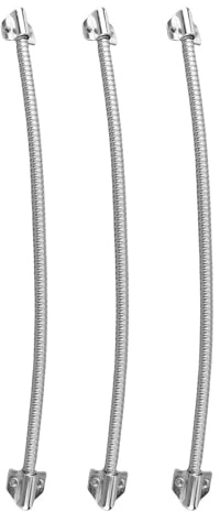 Chiyyak 3PCS Stainless Steel Door Loop Cable Protector Exposed Mounting Access Control Wire Defender 450mm Rustproof Flexible Gooseneck for Door Lock Video Doorbell Security System