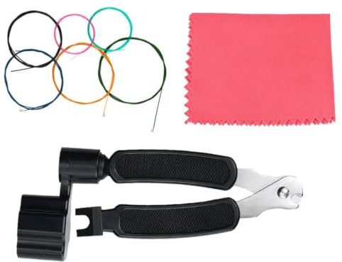Yardwe Guitar String Winder and Cutter Tool Kit for Mandolin and Bass with Stainless Steel and Plastic Materials, for Repair and DIY Projects by Guitar Lovers Random Color