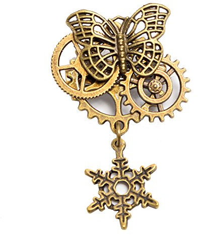 GRACEART Handgefertigt Steampunk Getriebe Brosche
