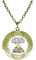 hars Halskette mit Anhänger, Motiv: Puuh und I-Aah – religiöser Schmuck, Medaillon-Halskette, Glas