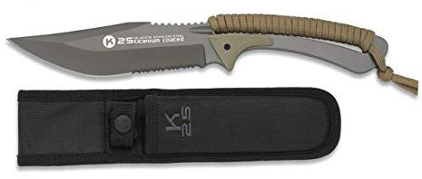 RUI K25 Honon Couteau d'extérieur avec paracorde