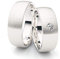 Massive Silber Eheringe 7 mm Rhodiniert mit großem Zirkonia 3 mm Stein Trauringe Partnerringe Freundschaftsringe 100% Made in Germany - Inkl. Gratis Gravur und Etui (Längsmattiert)