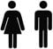 Türschild SetFrau+Mann Toilettenschild Acryl 150mm x 84mm Herren/Damen Schilder Toilettenschilder