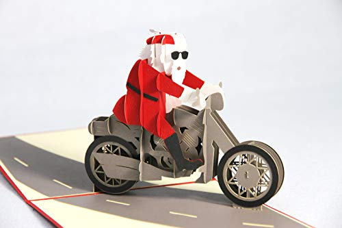 3D Weihnachtskarten Pop-Up Karte Grußkarte zu Weihnachten Geschenk Weihnachtsmann Elch Schneemann Weihnachtsbaum weihnachtskarten mit Umschlag Set((Weihnachtsmann)