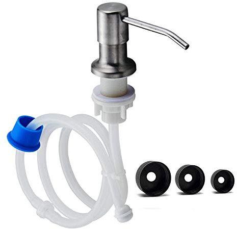 Distributeur de Savon pour évier de Cuisine - Distributeur de Savon intégré - Tête de Pompe avec Tube d'extension de 116,8 cm