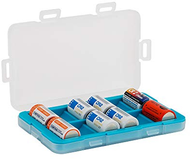 JJC Moistureproof Battery Case Holder for 12X CR2 / CR15H270 Rechargeable Battery, Batteries Storage Box Battery Organizer Case