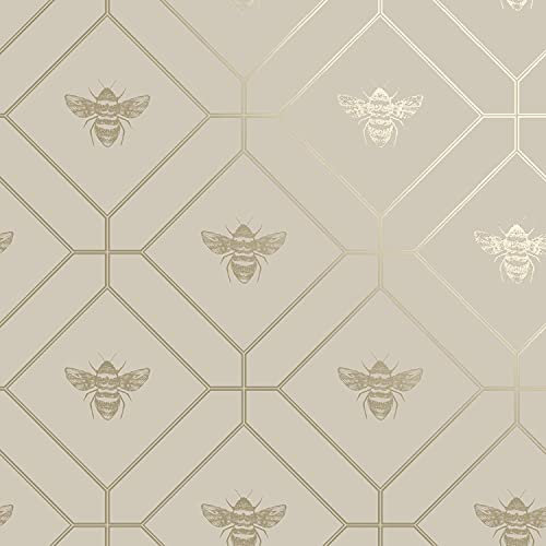 Wabenbienen Tapete Taupe Holden 13082